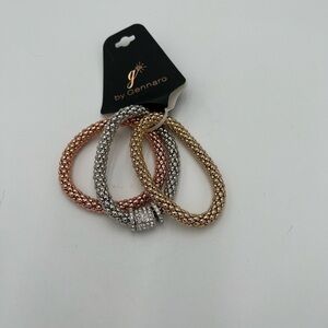Multilayer Bracelets - 3PCS Gold/Silver/Rose Gold Corn Chain Bracelet for Women